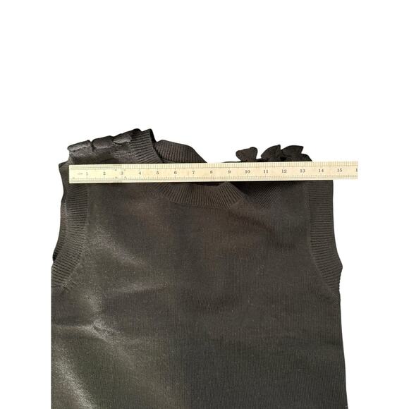 Chanel Black Wool Silk Cashmere Sweater Vest Logo Sz 36 S - Picture 7 of 13